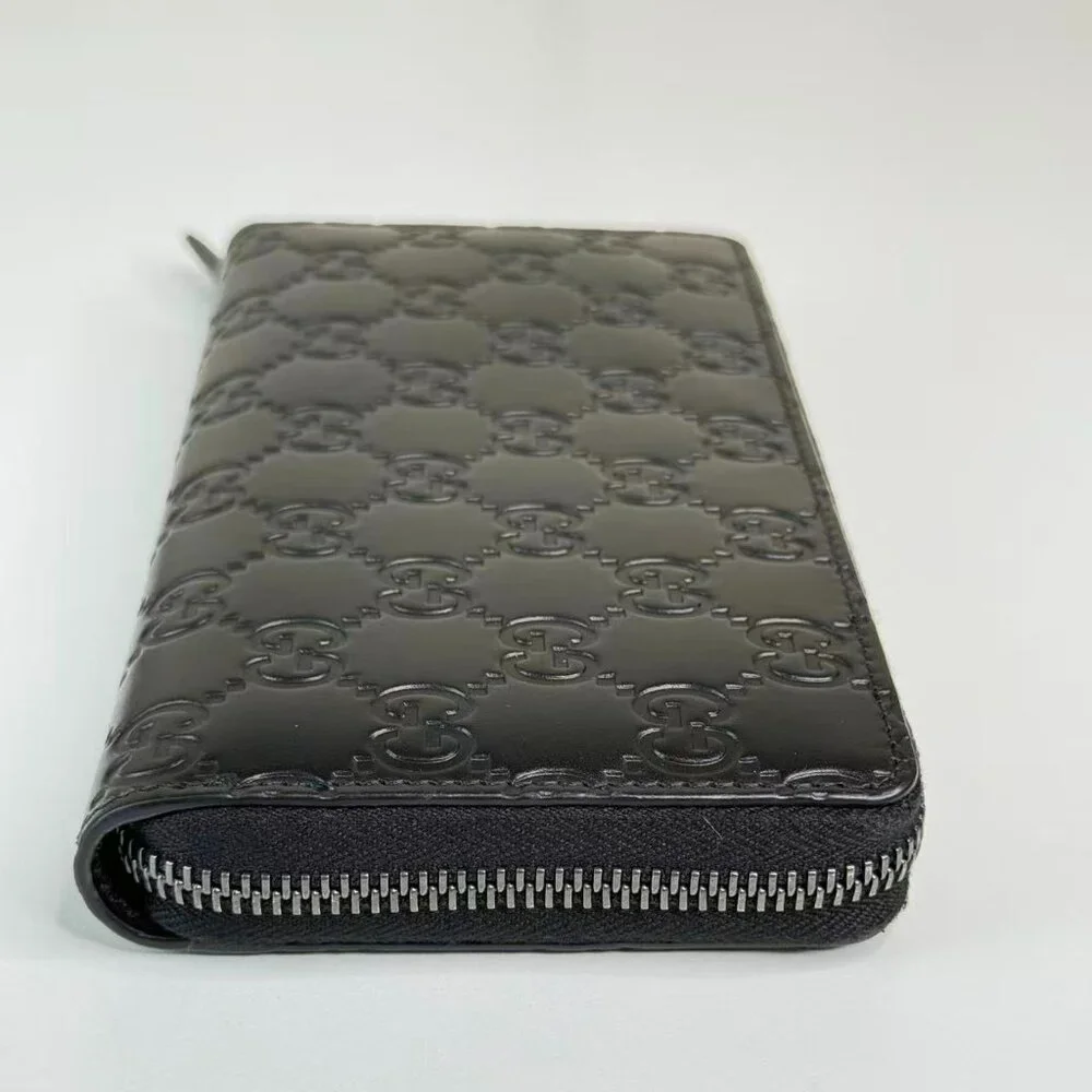 Gucci Black GG Logo Printed Wallet with Classic Logo Design